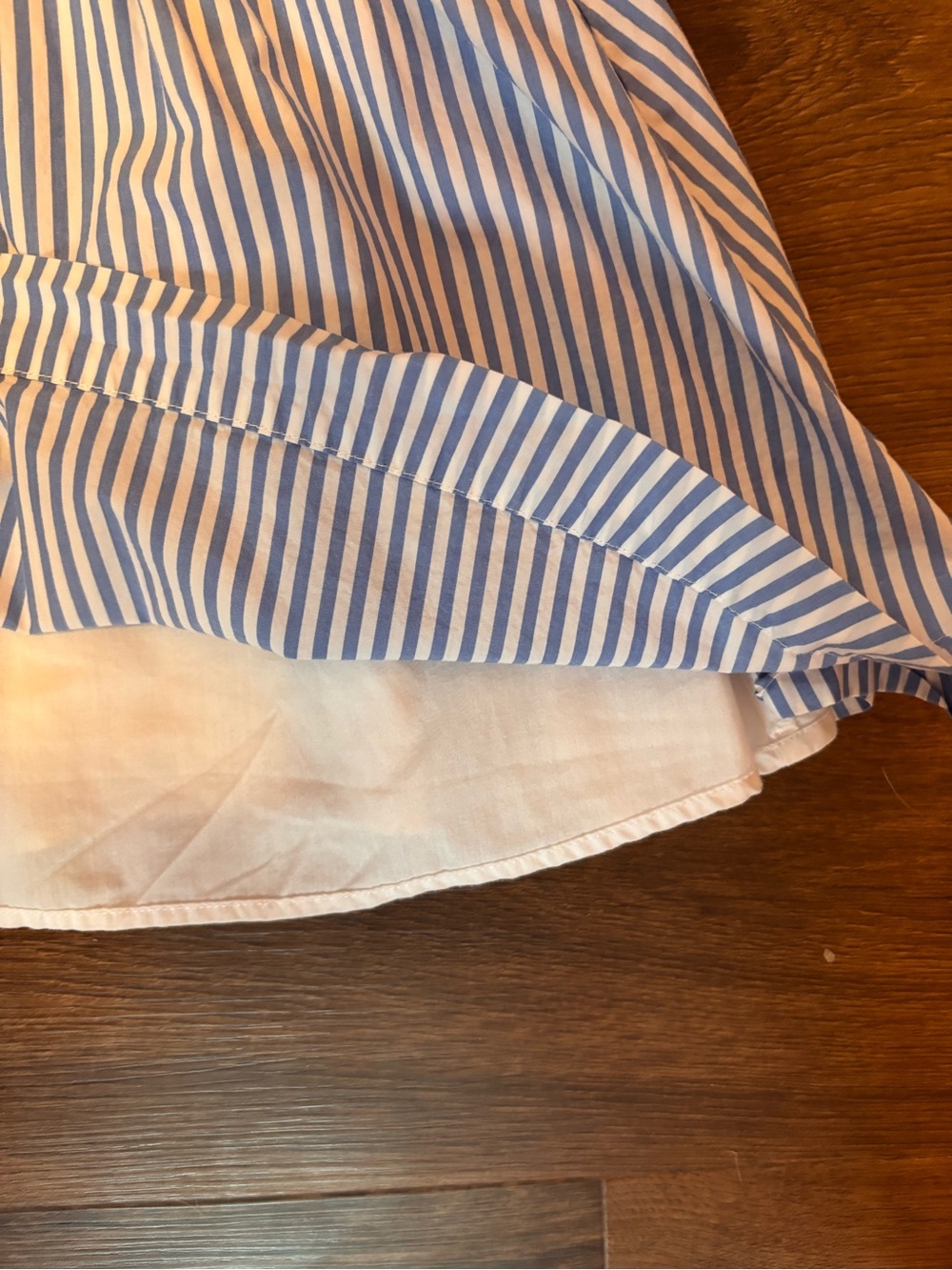 Crew cuts Girls Size 5 Blue & White Striped Dress Ruffles Lined Preppy - Picture 4 of 6